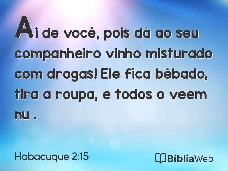 Habacuque 2:15 em imagem para compartilhar