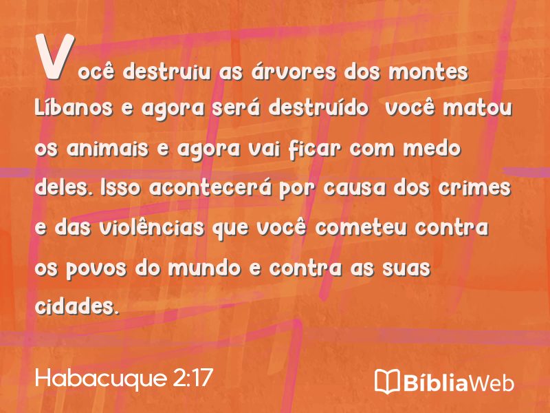 Habacuque 2:17 em imagem para compartilhar