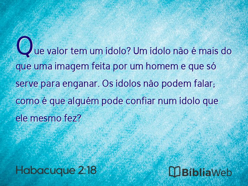 Habacuque 2:18 em imagem para compartilhar