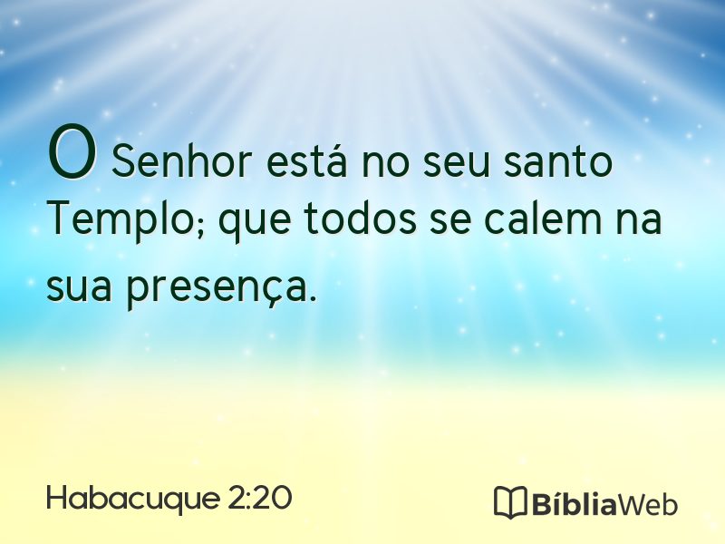 Habacuque 2:20 em imagem para compartilhar