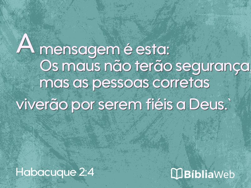 Habacuque 2:4 em imagem para compartilhar