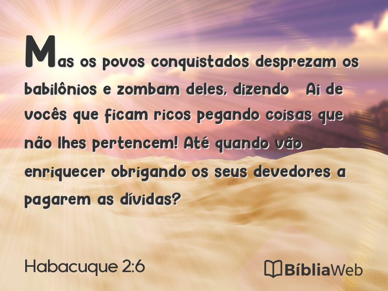 Habacuque 2:6 em imagem para compartilhar