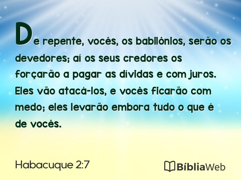 Habacuque 2:7 em imagem para compartilhar