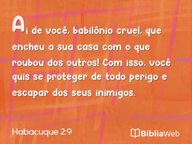 Habacuque 2:9 em imagem para compartilhar