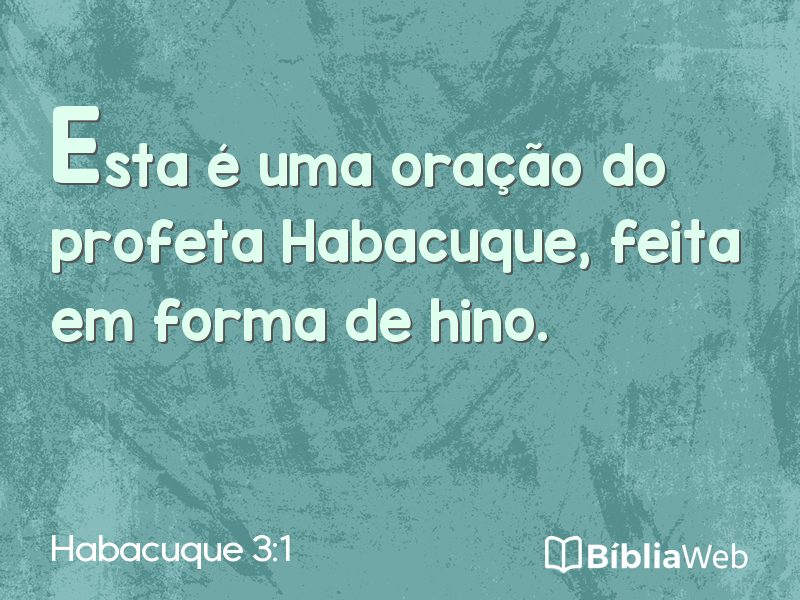 Habacuque 3:1 em imagem para compartilhar