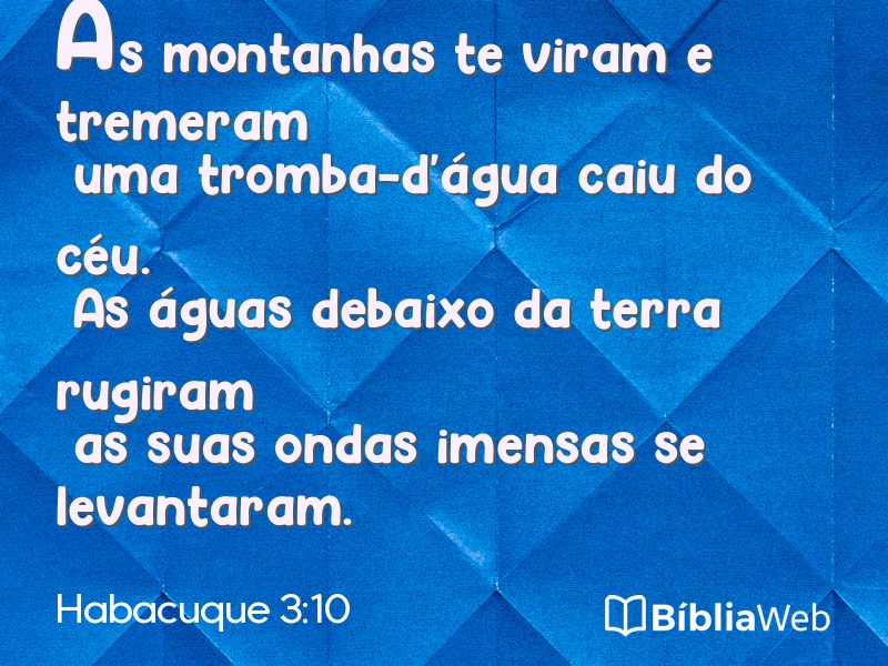 Habacuque 3:10 em imagem para compartilhar