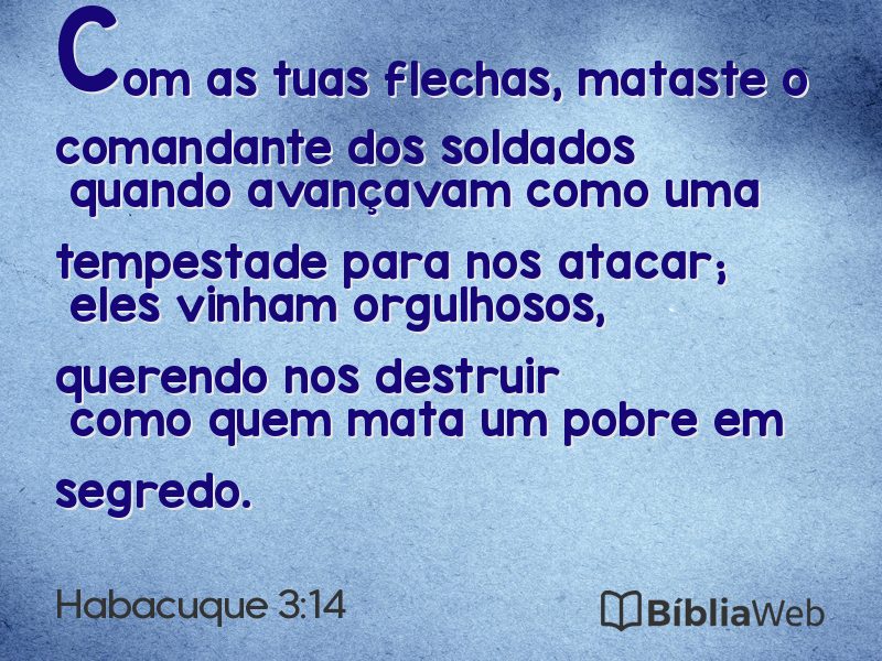 Habacuque 3:14 em imagem para compartilhar