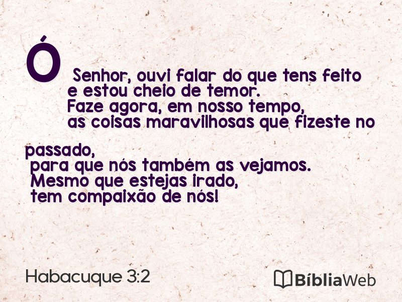 Habacuque 3:2 em imagem para compartilhar