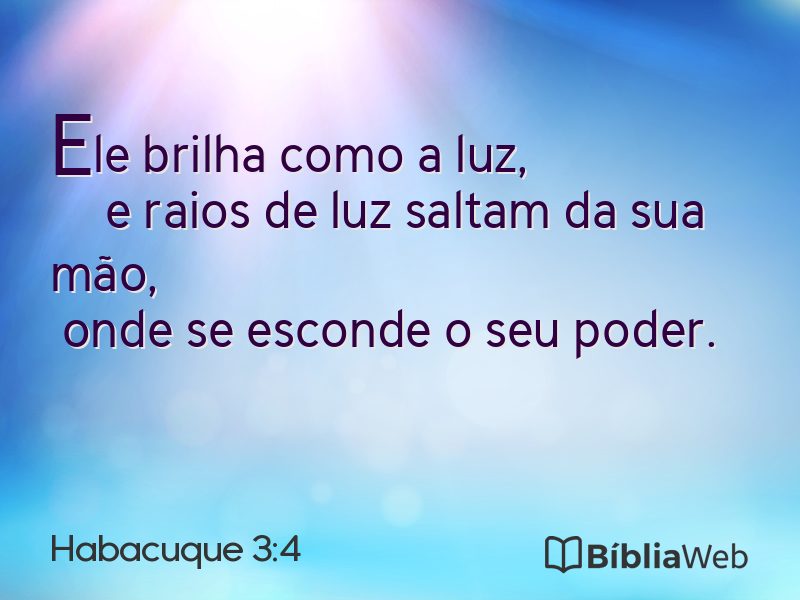 Habacuque 3:4 em imagem para compartilhar