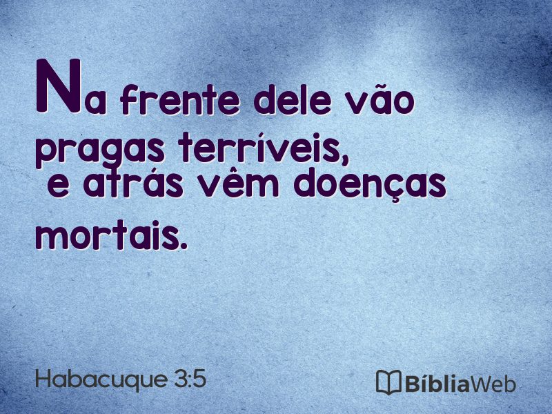 Habacuque 3:5 em imagem para compartilhar