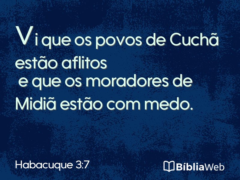 Habacuque 3:7 em imagem para compartilhar