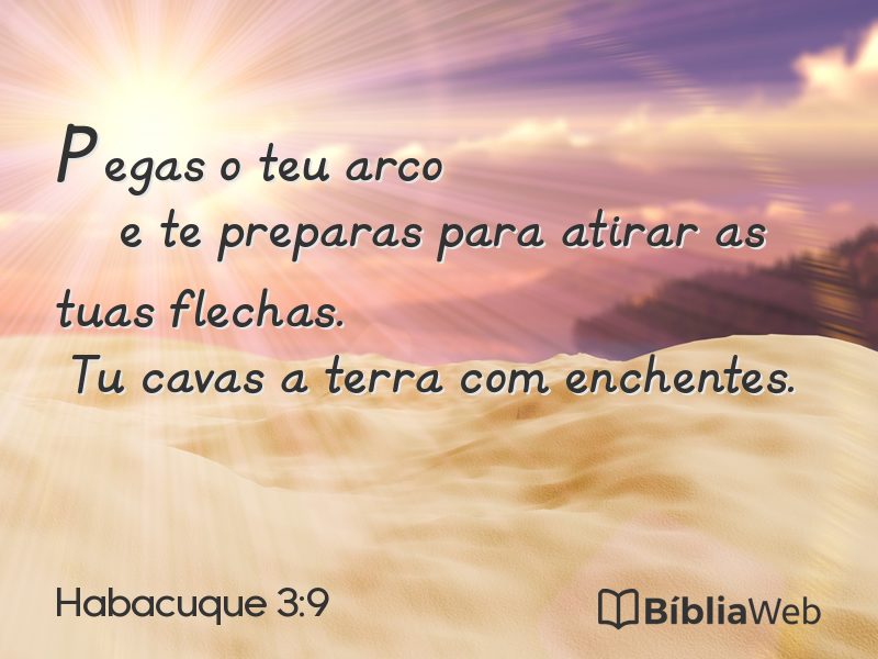 Habacuque 3:9 em imagem para compartilhar