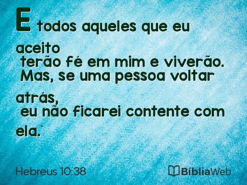 Hebreus 10:38 em imagem para compartilhar