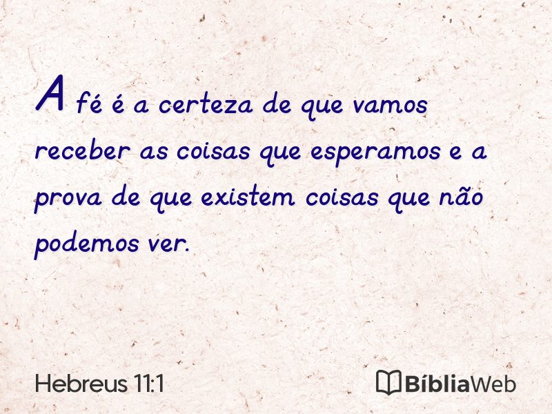 Hebreus 11:1 em imagem para compartilhar