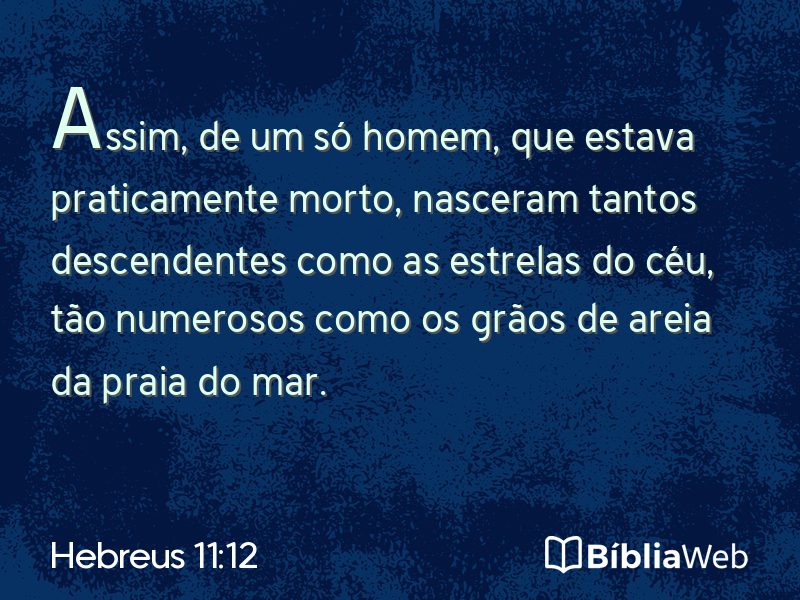 Hebreus 11:12 em imagem para compartilhar