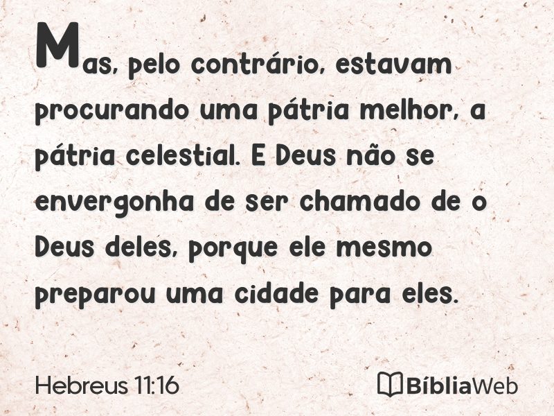 Hebreus 11:16 em imagem para compartilhar