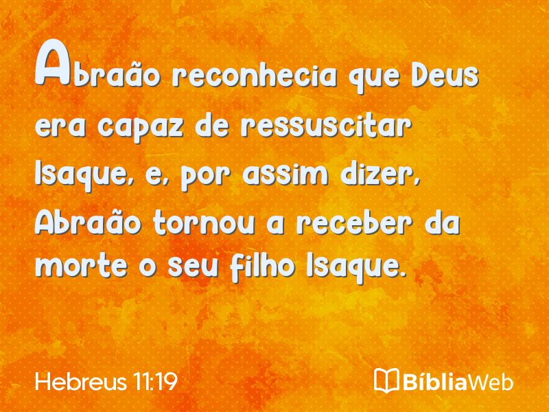 Hebreus 11:19 em imagem para compartilhar