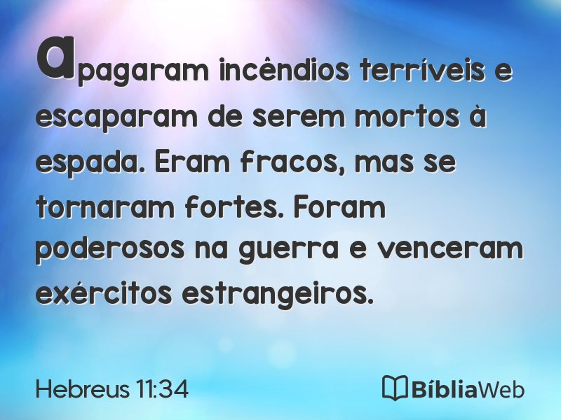 Hebreus 11:34 em imagem para compartilhar