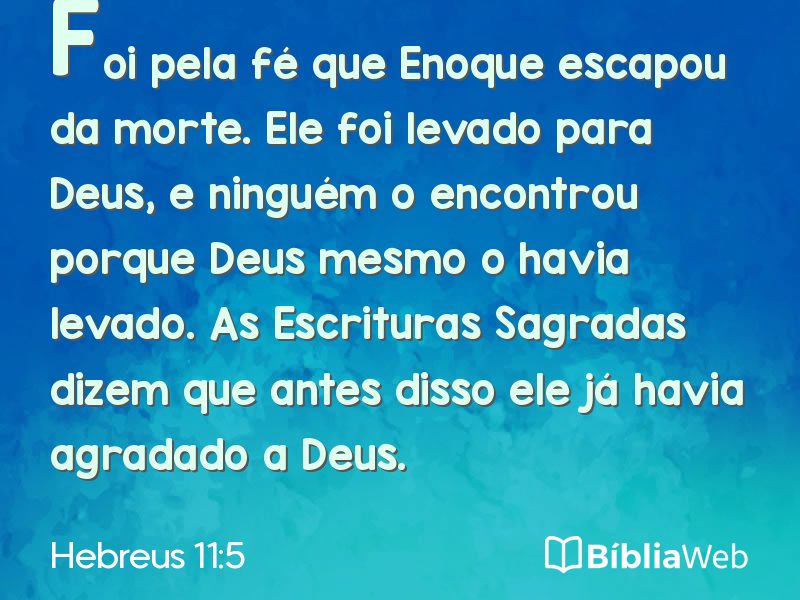 Hebreus 11:5 em imagem para compartilhar