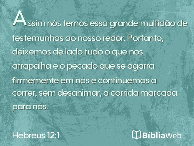 Hebreus 12:1 em imagem para compartilhar