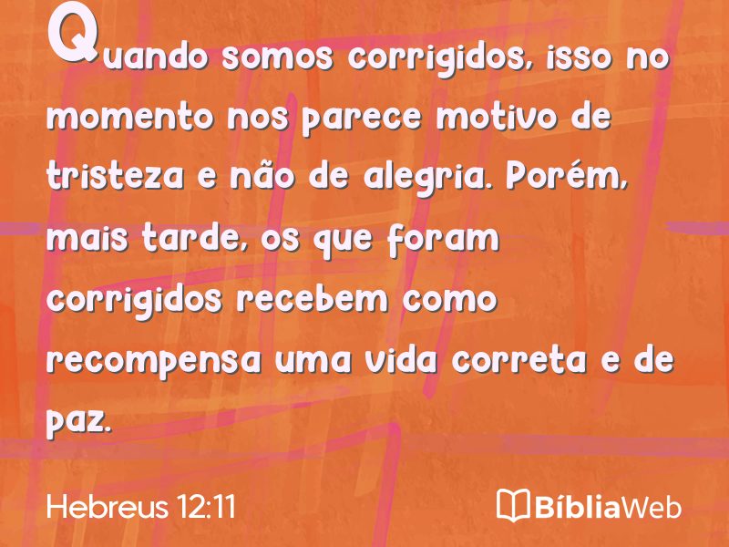 Hebreus 12:11 em imagem para compartilhar