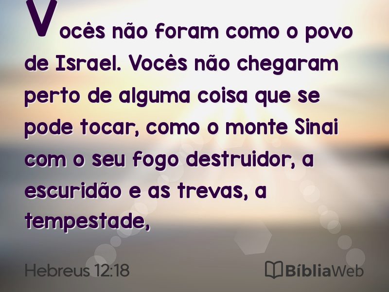 Hebreus 12:18 em imagem para compartilhar