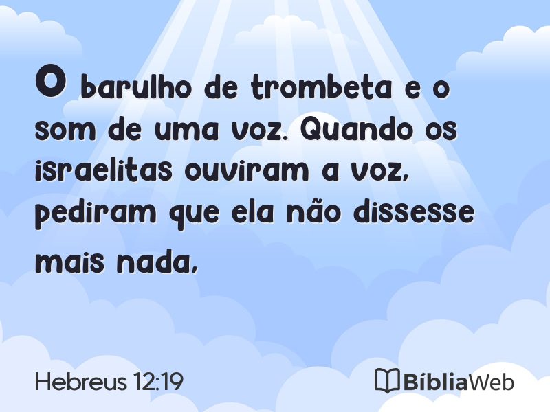 Hebreus 12:19 em imagem para compartilhar