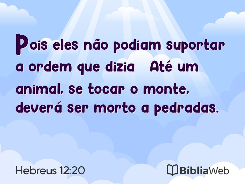 Hebreus 12:20 em imagem para compartilhar