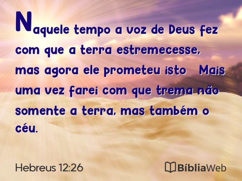 Hebreus 12:26 em imagem para compartilhar