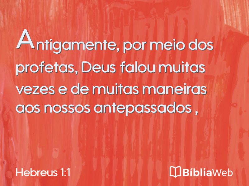 Hebreus 1:1 em imagem para compartilhar