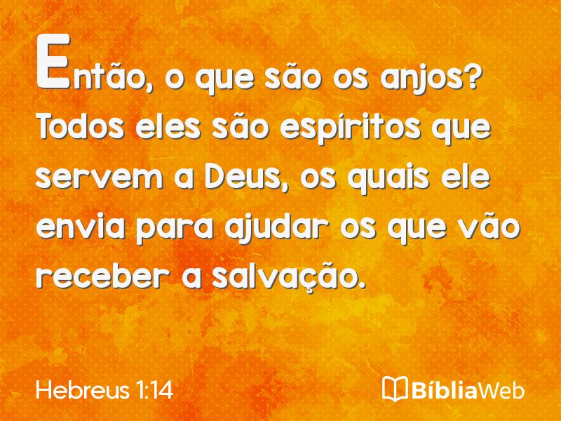 Hebreus 1:14 em imagem para compartilhar