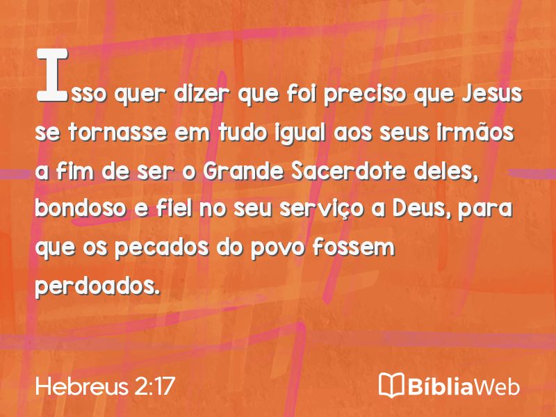 Hebreus 2:17 em imagem para compartilhar
