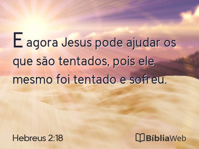 Hebreus 2:18 em imagem para compartilhar