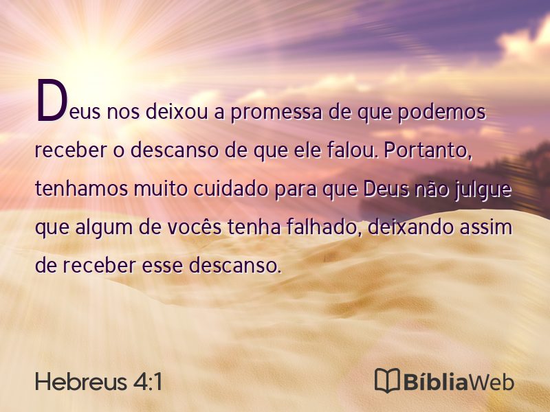 Hebreus 4:1 em imagem para compartilhar