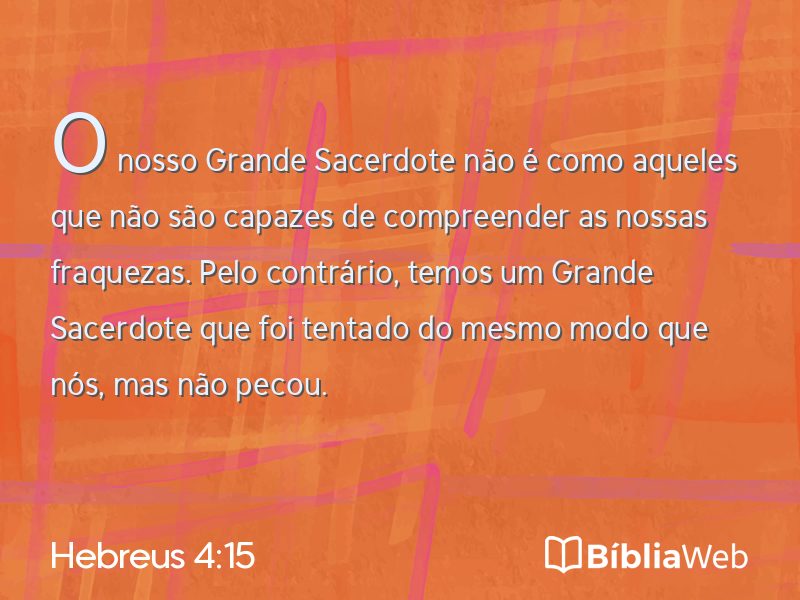 Hebreus 4:15 em imagem para compartilhar