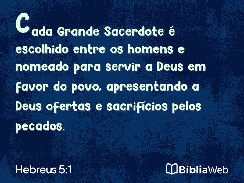 Hebreus 5:1 em imagem para compartilhar
