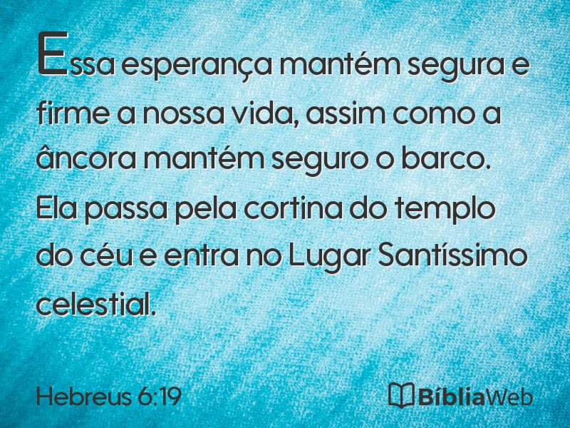 Hebreus 6:19 em imagem para compartilhar
