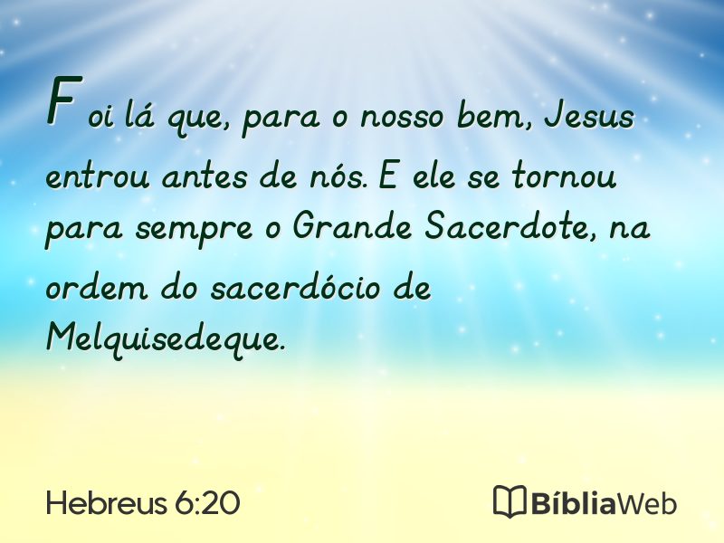 Hebreus 6:20 em imagem para compartilhar