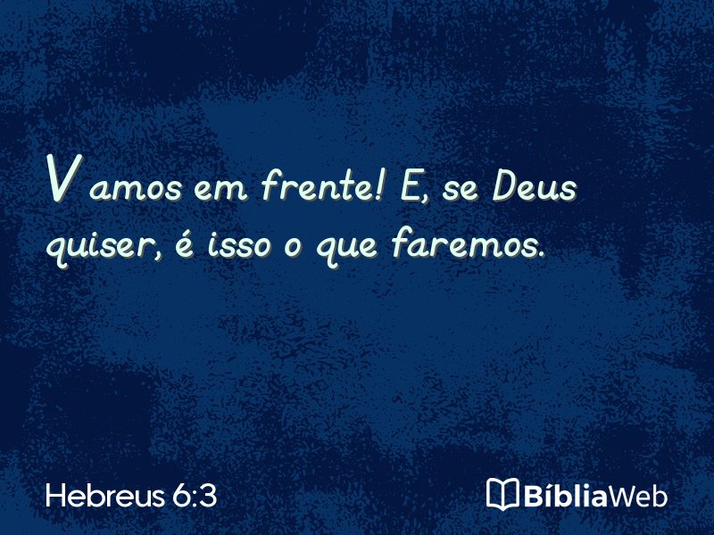 Hebreus 6:3 em imagem para compartilhar