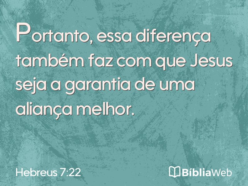 Hebreus 7:22 em imagem para compartilhar