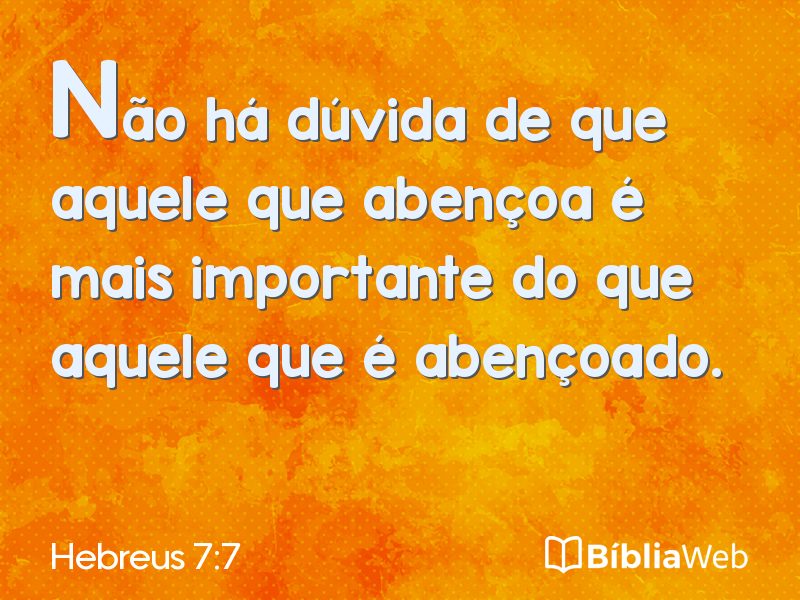 Hebreus 7:7 em imagem para compartilhar