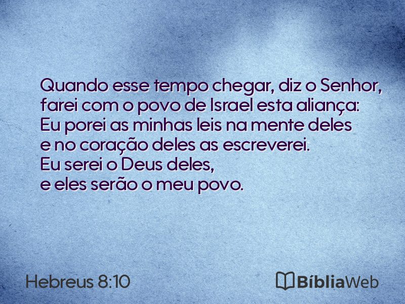 Hebreus 8:10 em imagem para compartilhar