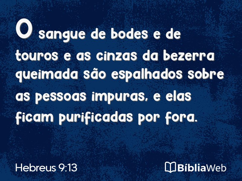 Hebreus 9:13 em imagem para compartilhar