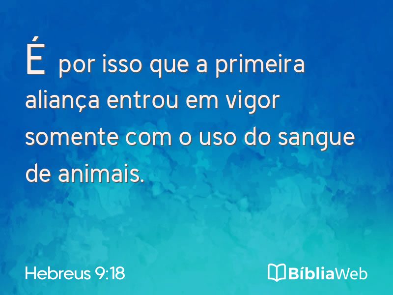 Hebreus 9:18 em imagem para compartilhar