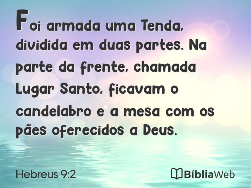 Hebreus 9:2 em imagem para compartilhar