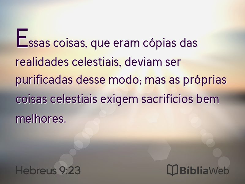 Hebreus 9:23 em imagem para compartilhar