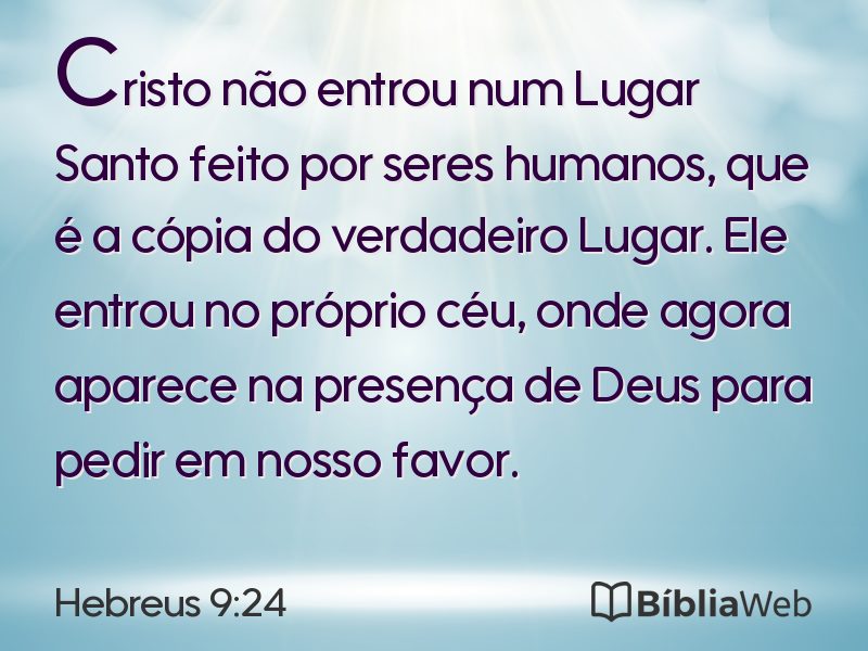 Hebreus 9:24 em imagem para compartilhar