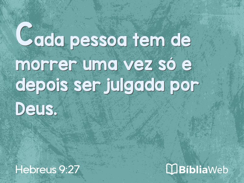 Hebreus 9:27 em imagem para compartilhar