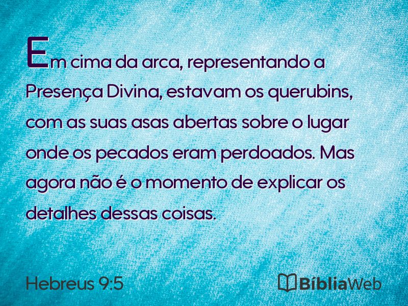 Hebreus 9:5 em imagem para compartilhar