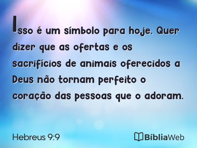 Hebreus 9:9 em imagem para compartilhar